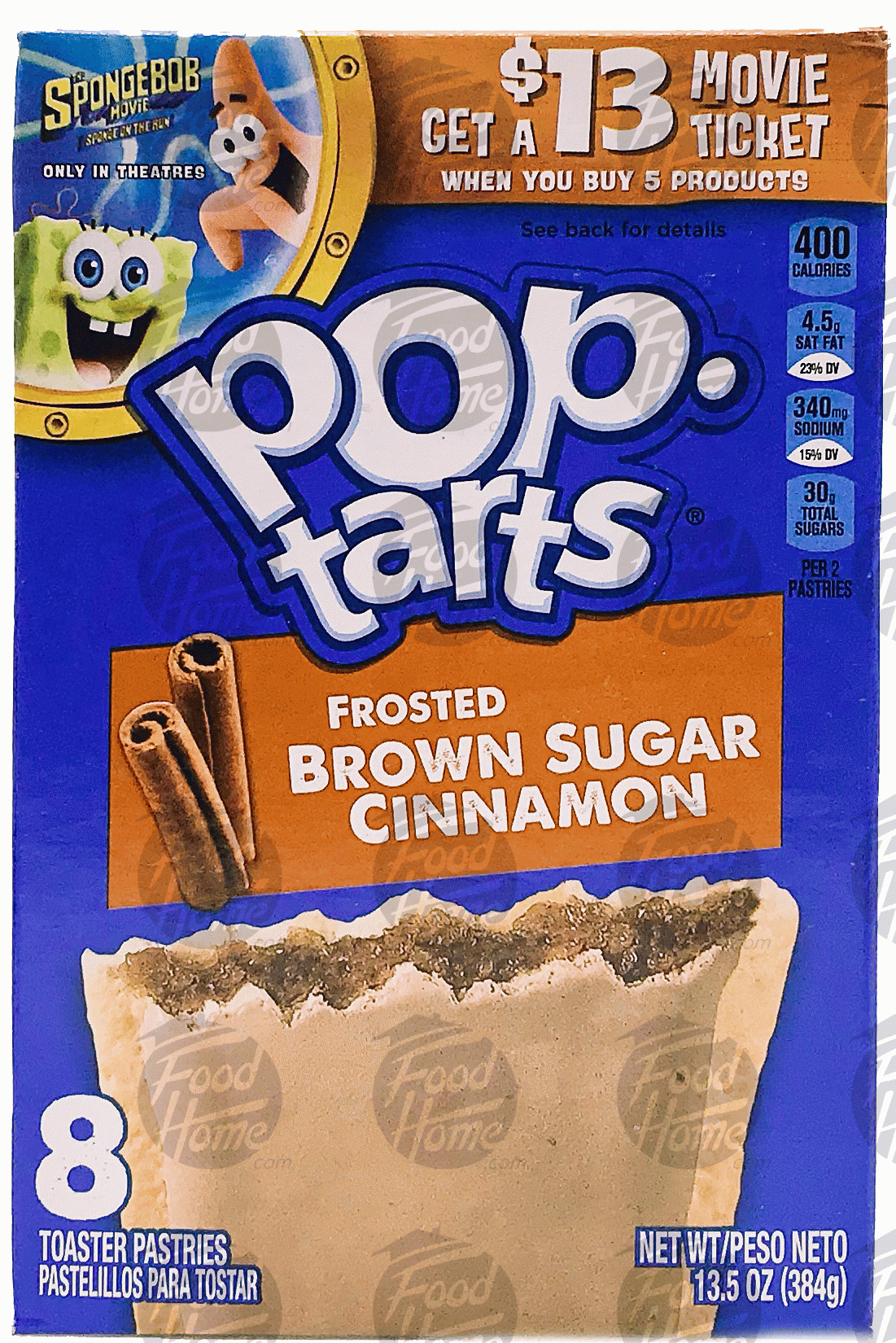 Pop tarts  frosted brown sugar cinnamon toaster pastries, 8 pastries, box Full-Size Picture